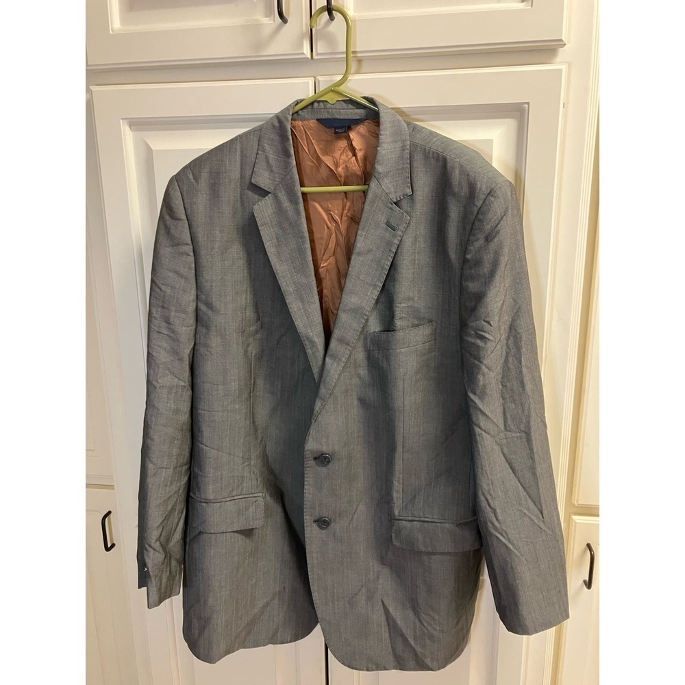 Max Davila Baroni Blazer Sport Coat 46L Gray Mens Wool‎ Mohair